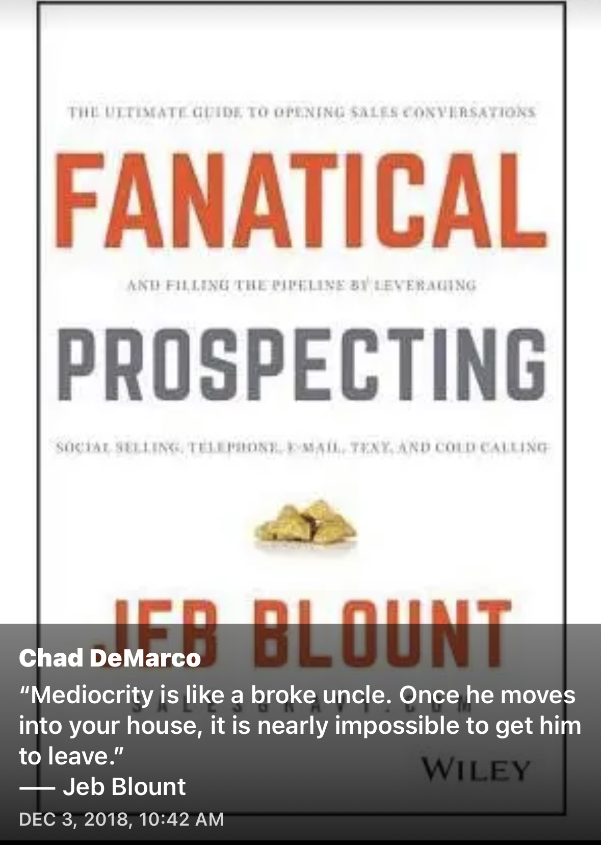 Fanatical Prospecting by Jeb Blount